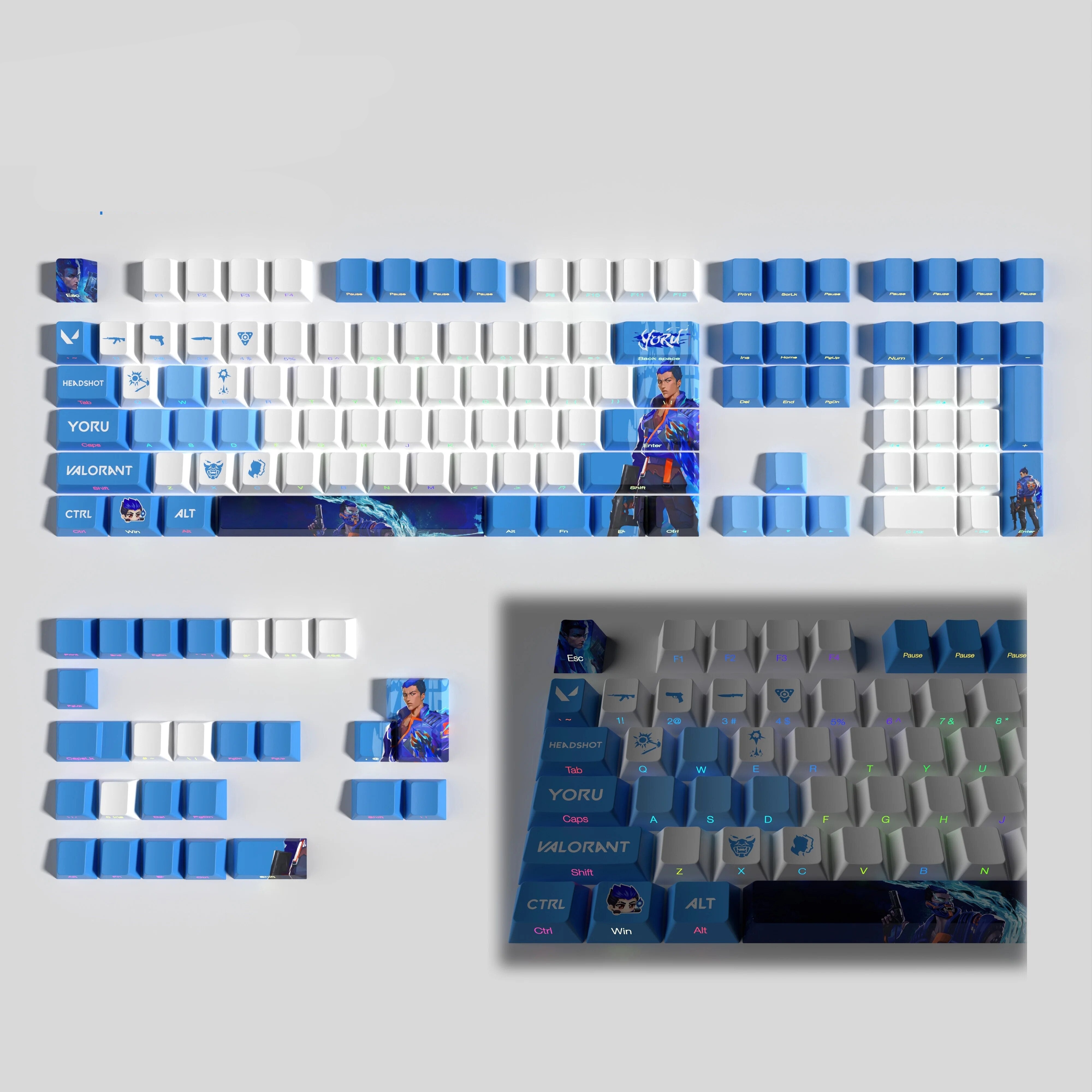 ROYU VALORANT YORU KEYCAPS FULL SET TRANSPARENT