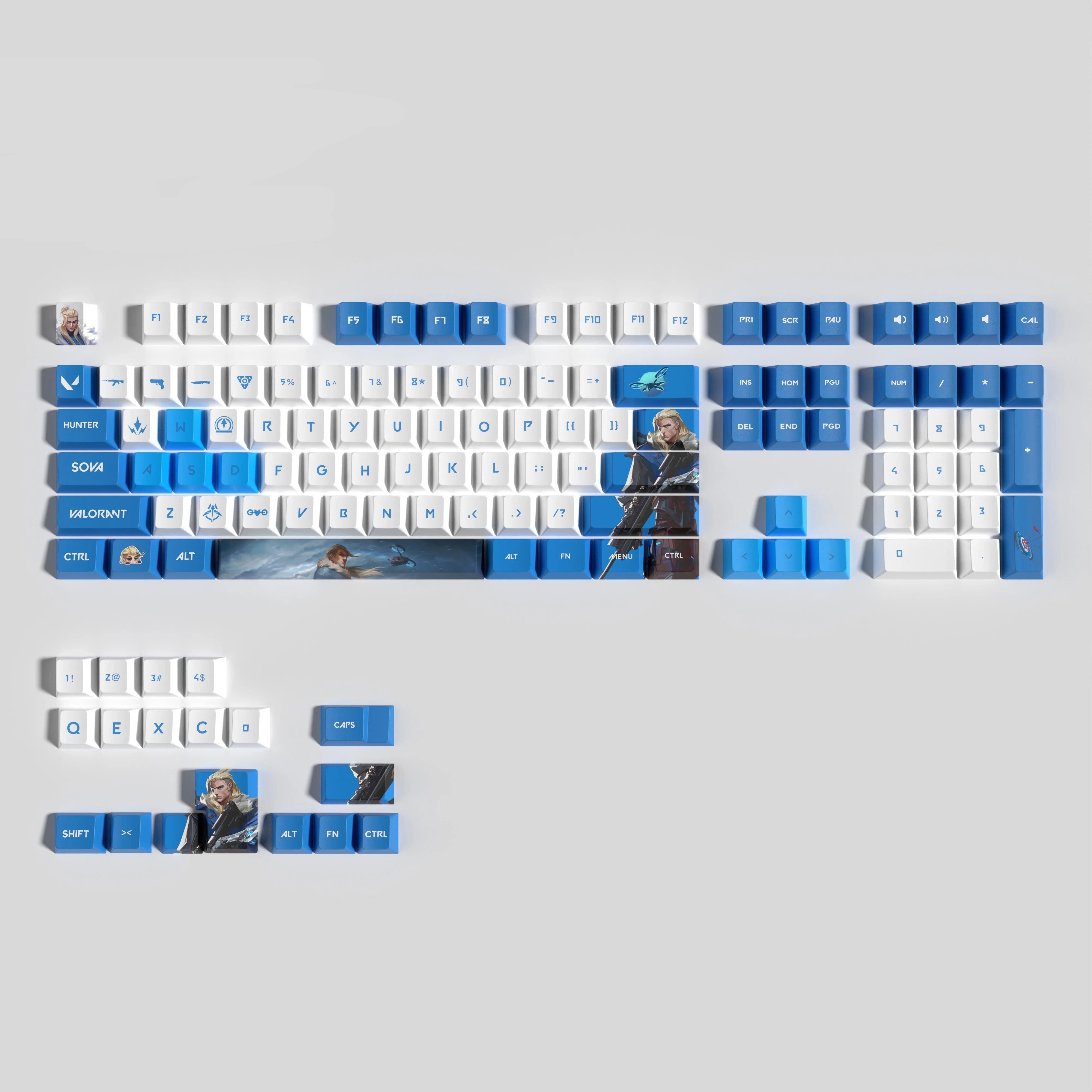 VALORANT Sova KEYCAPS FULL SET TRANSPARENT