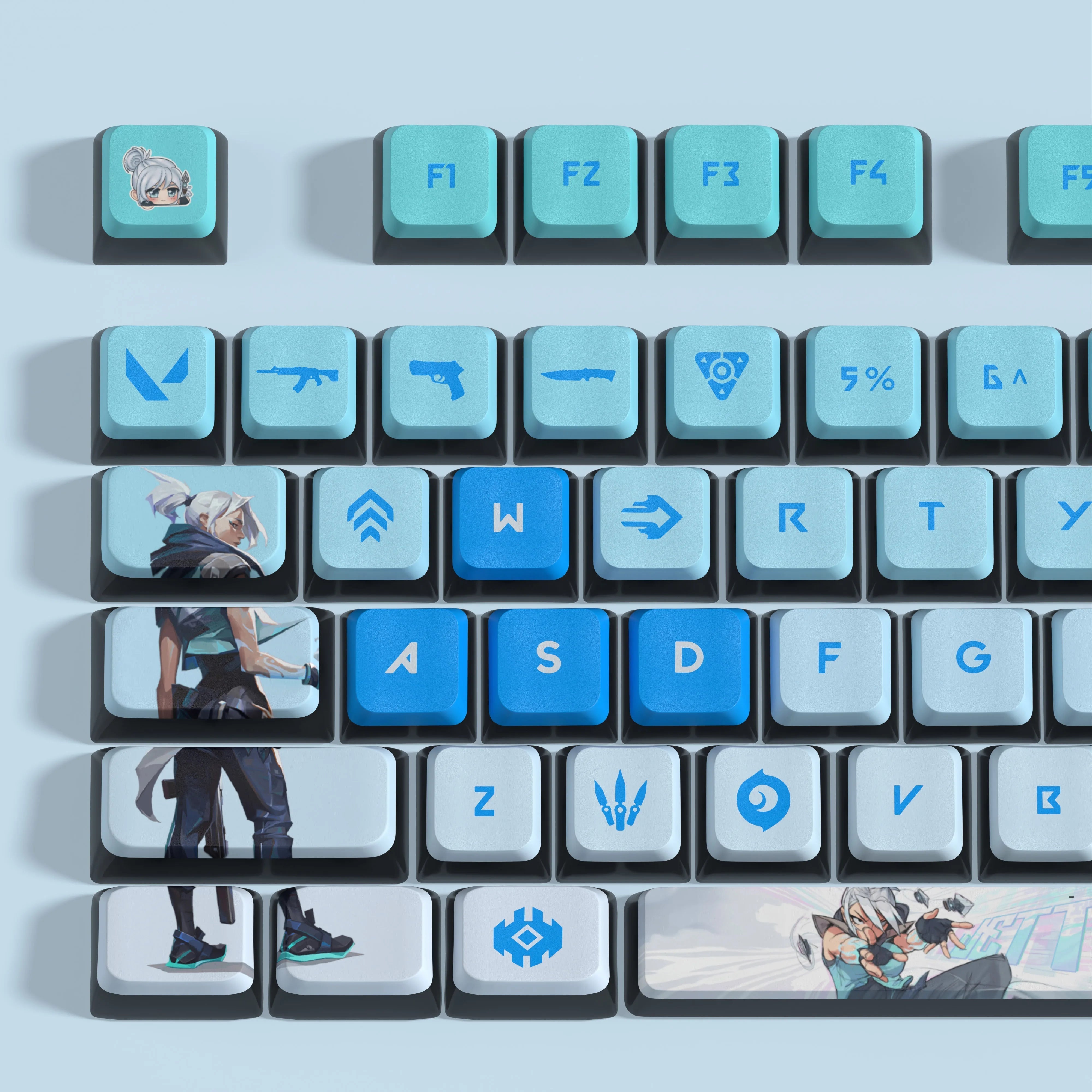 VALORANT JETT keycaps 119 keys full set ASA Profile