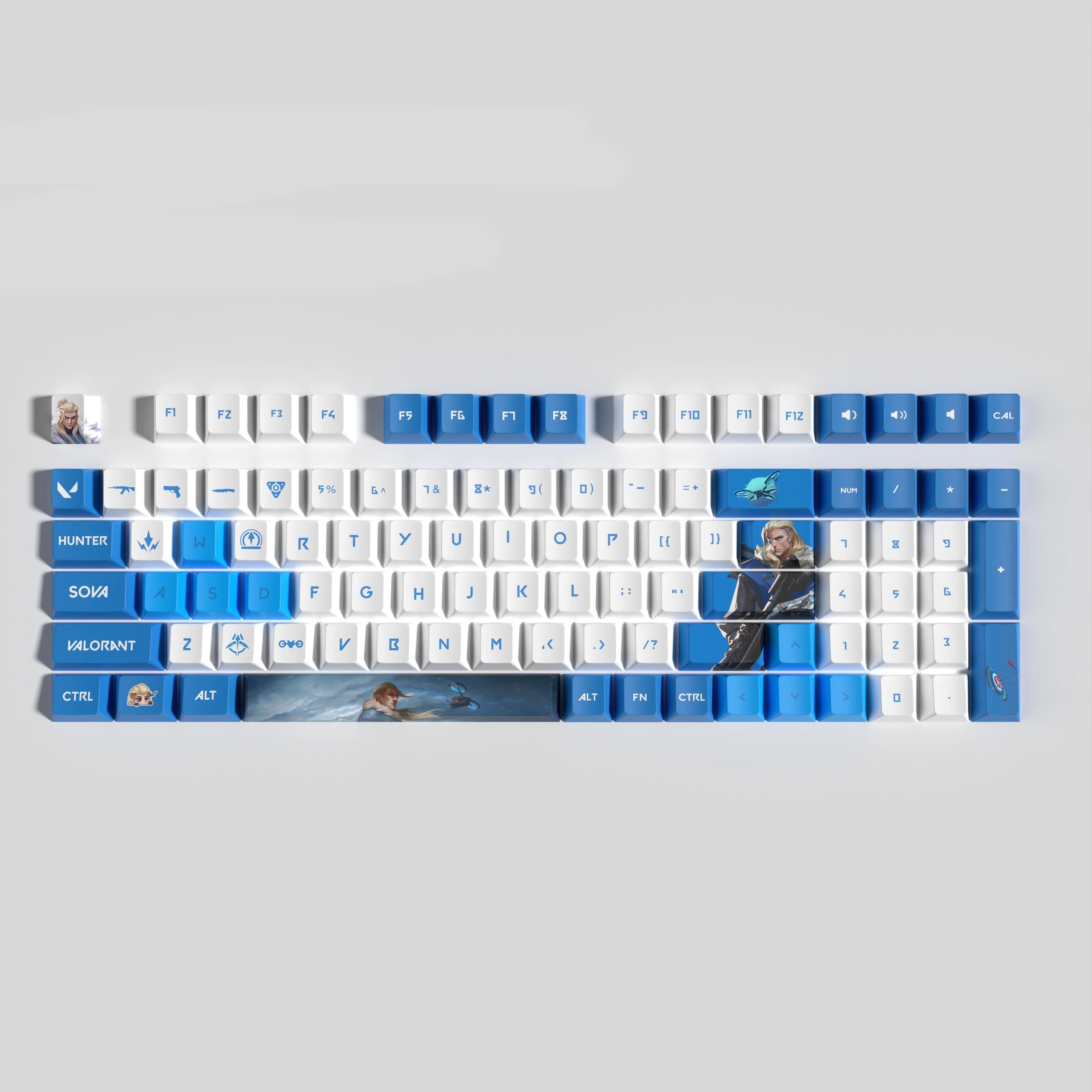 VALORANT Sova KEYCAPS FULL SET TRANSPARENT