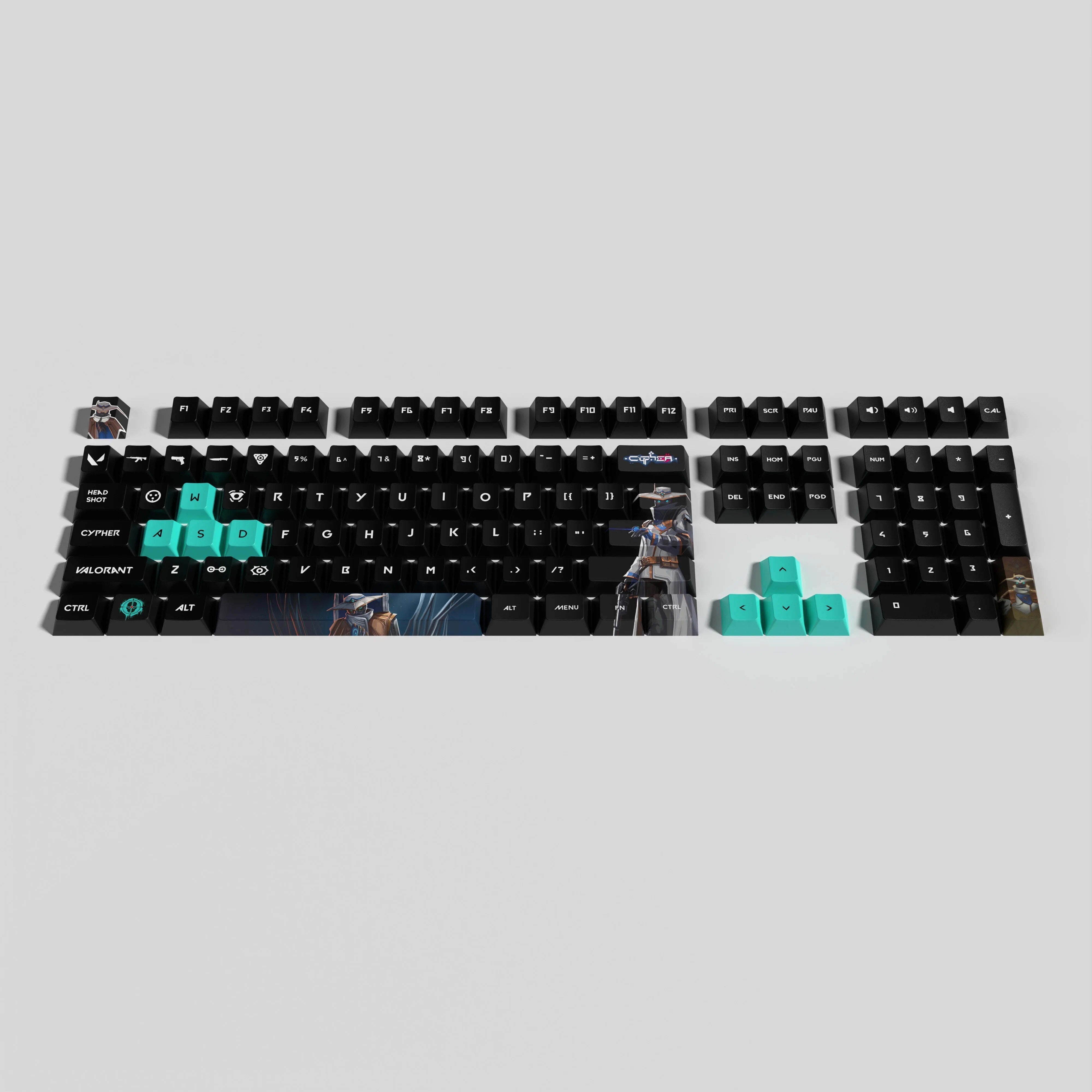 VALORANT Cyper KEYCAPS FULL SET TRANSPARENT