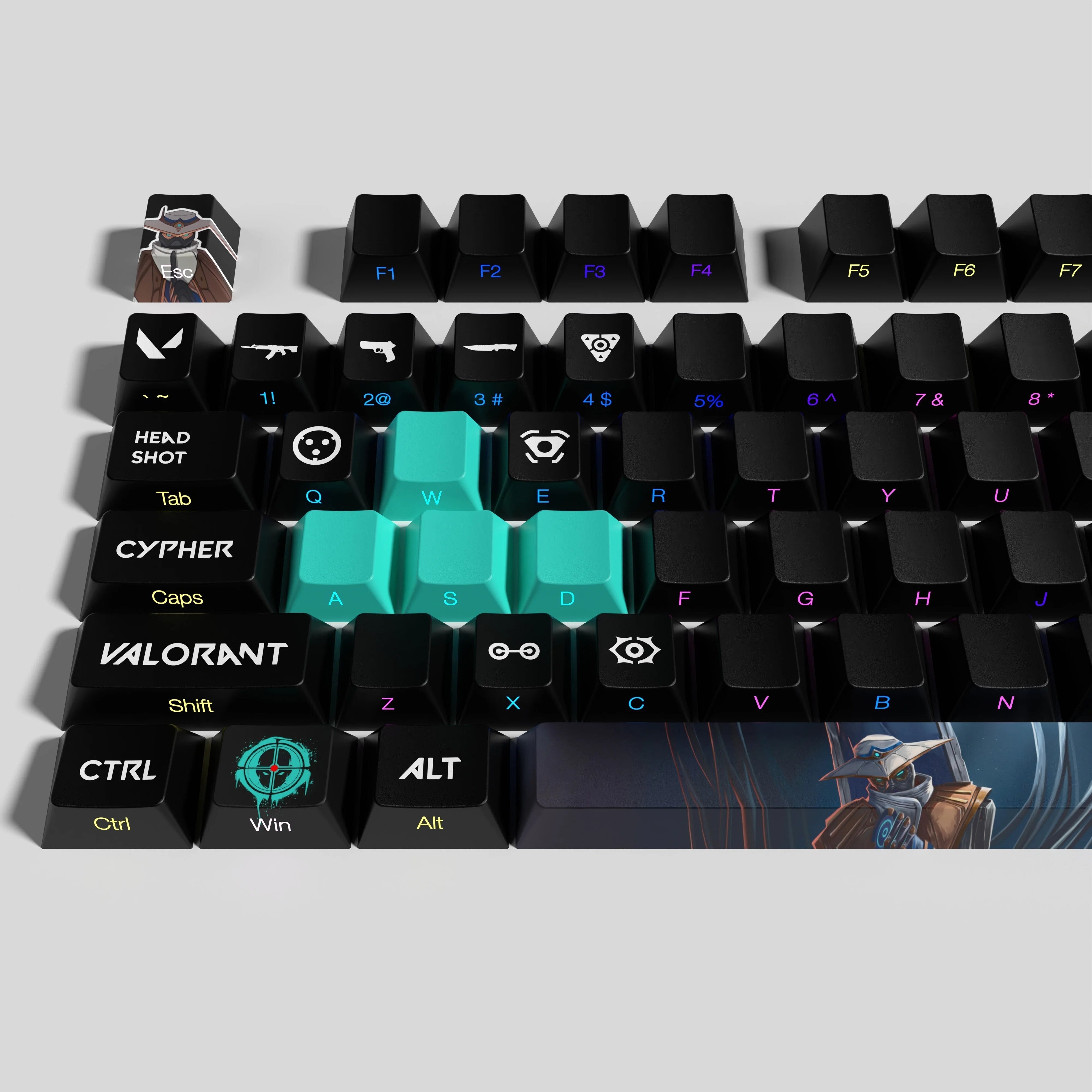 VALORANT Cyper KEYCAPS FULL SET TRANSPARENT