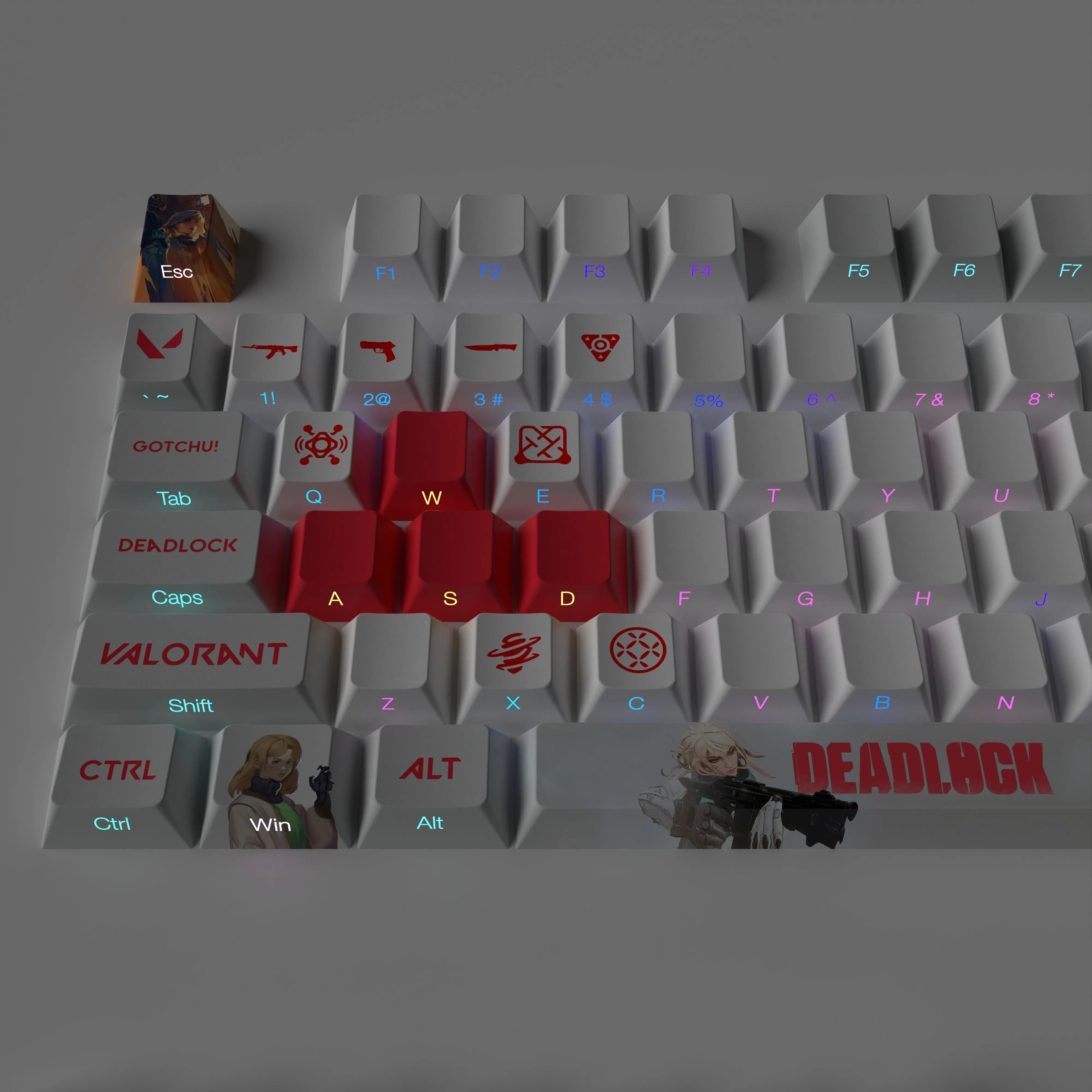 VALORANT deadlock KEYCAPS FULL SET TRANSPARENT