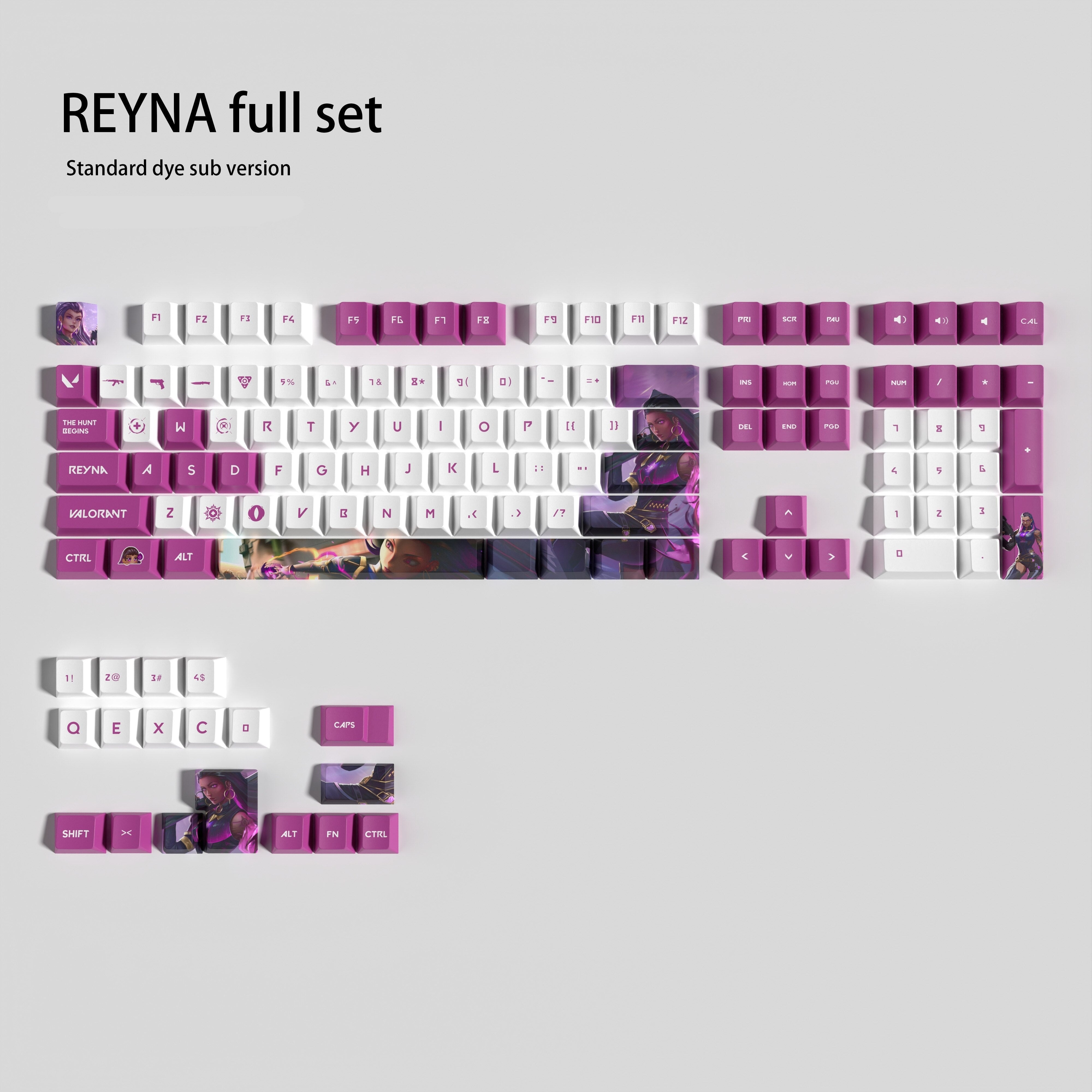 VALORANT Reyna keycaps full set cherry Profile Transparent