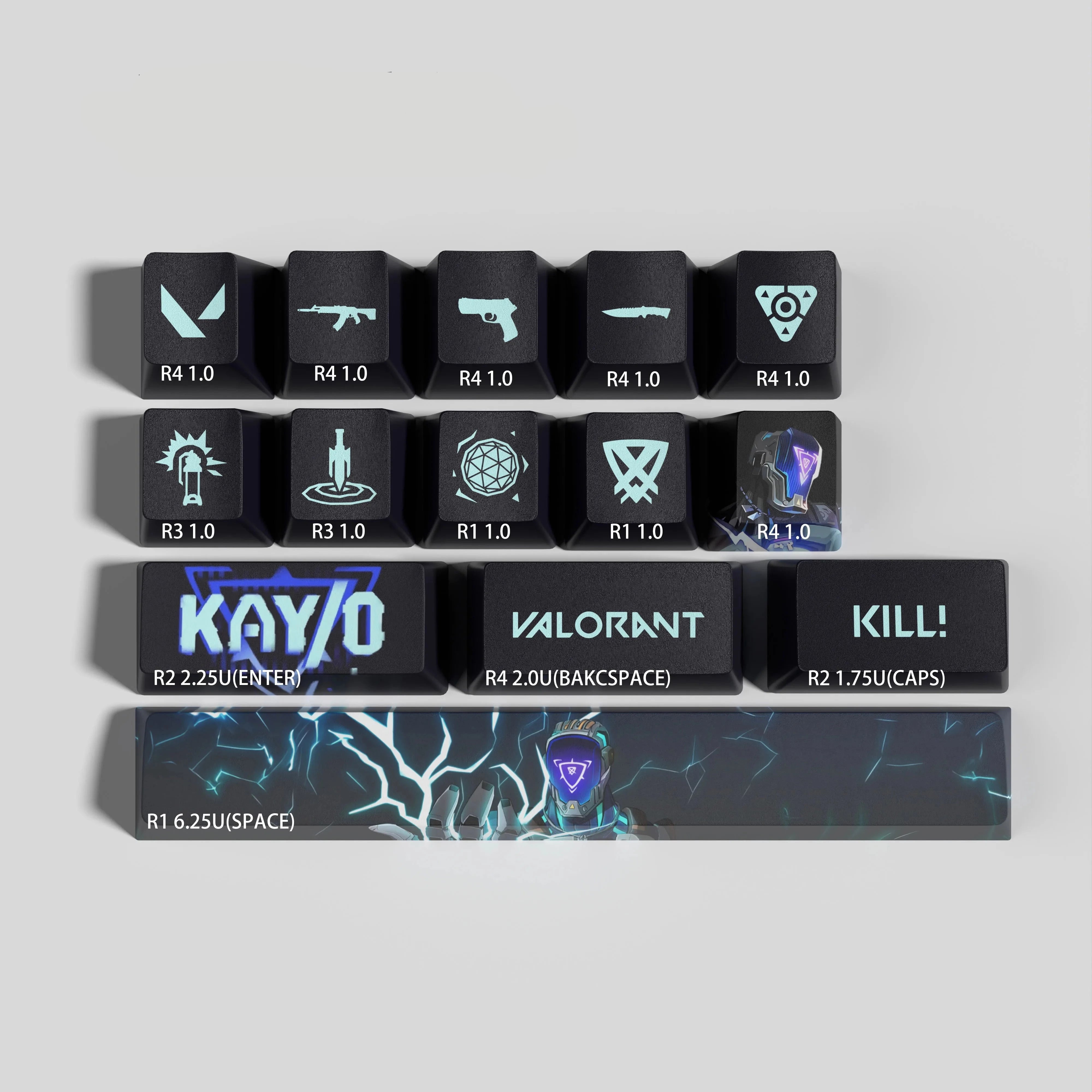 New Valorant design kay-o keycaps 14keys