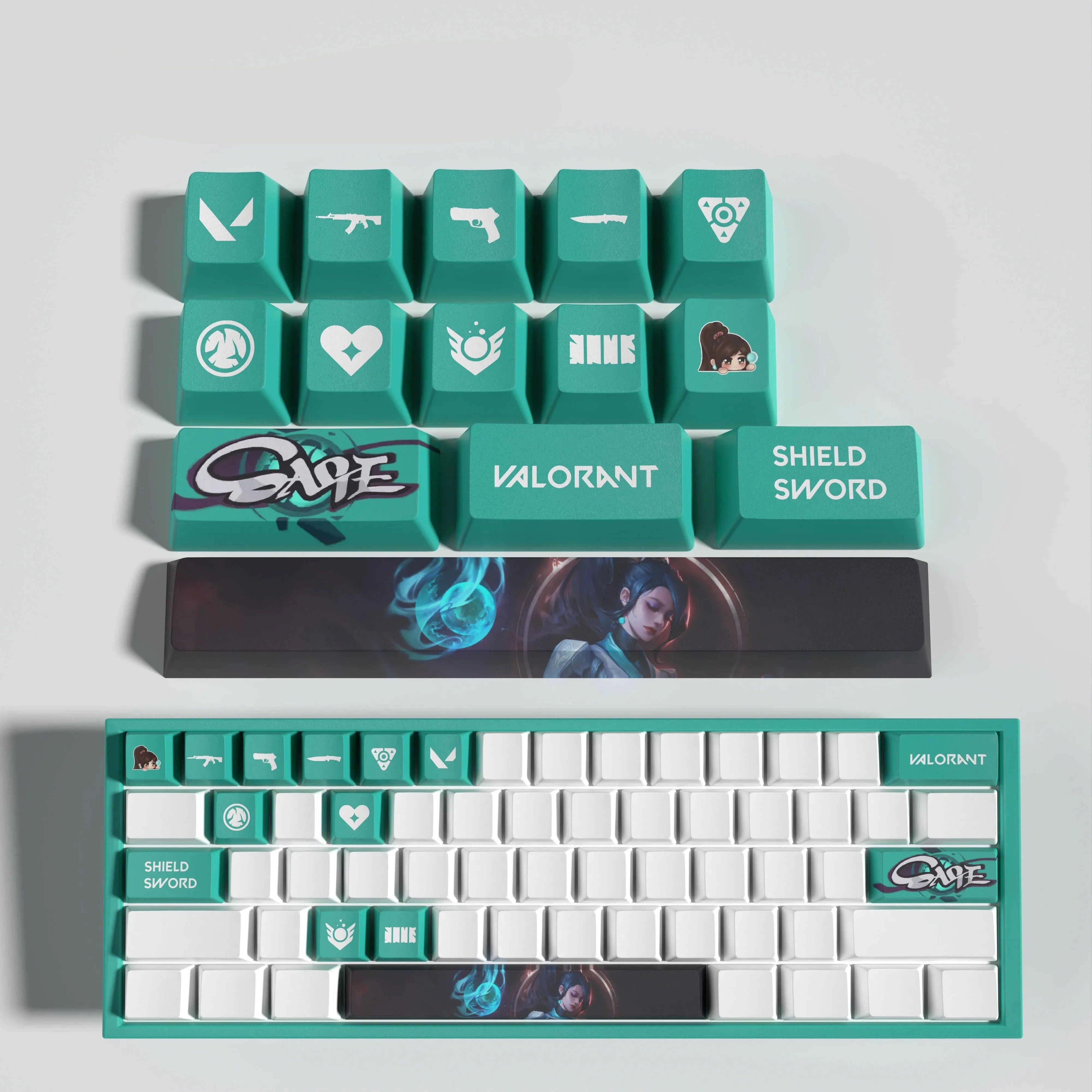 New Valorant design Sage keycaps 14keys