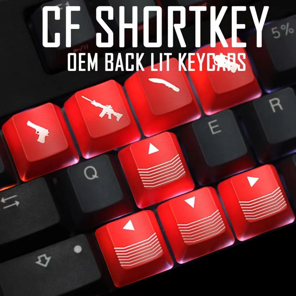 Counter-Strike Black and Red Keycap OEM Profile